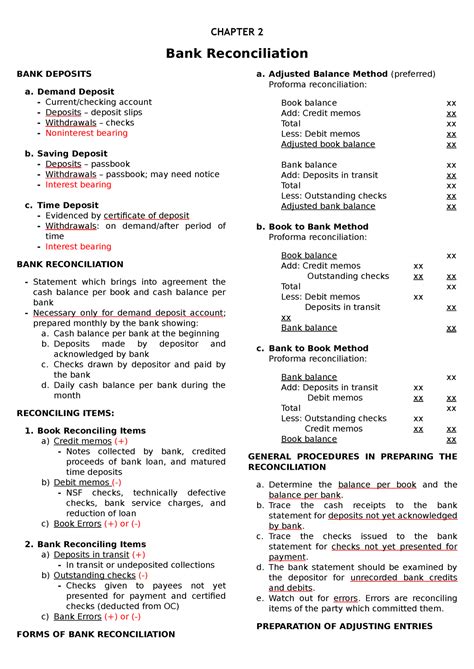 ACT112 Intermediate Accounting 1 Valix Chapter 2 Bank