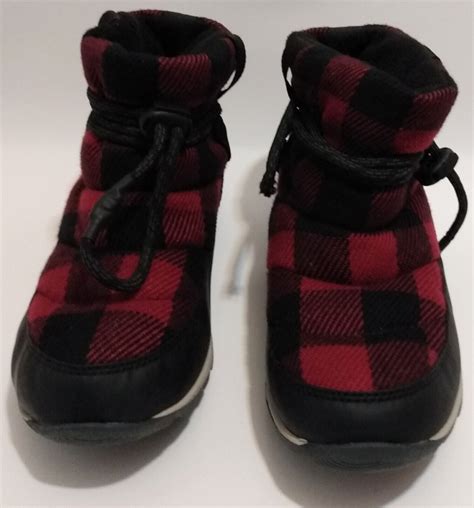 Sorel Whitney Low Boots Womens Size 75 Red Black Buffalo Plaid Broken