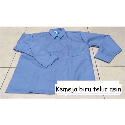 Jual Seragam Sekolah TK SD SMP SMA KULIAH Warna BIRU TELUR ASIN Lengan