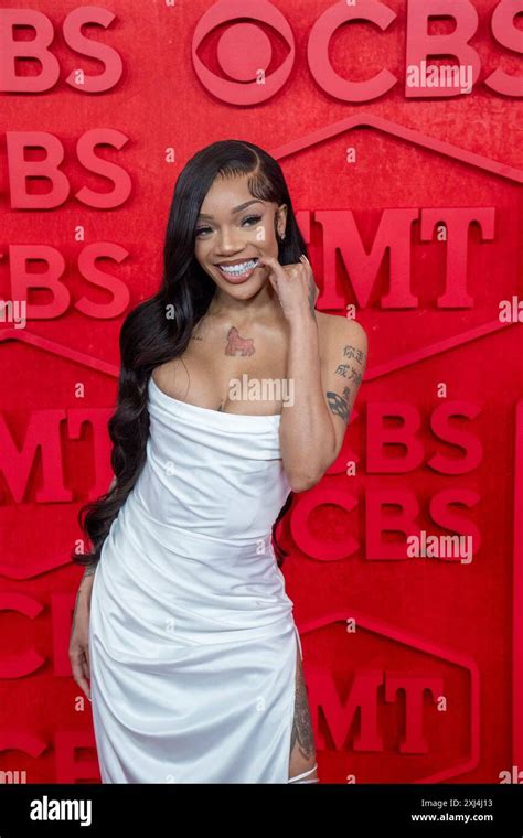 American Rapper Glorilla Aka Gloria Woods Walks The Red Carpet And