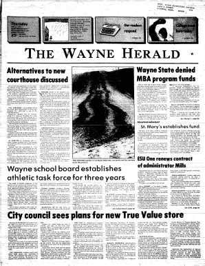 Fillable Online Newspapers Cityofwayne Tile Wayne Herald Newspapers