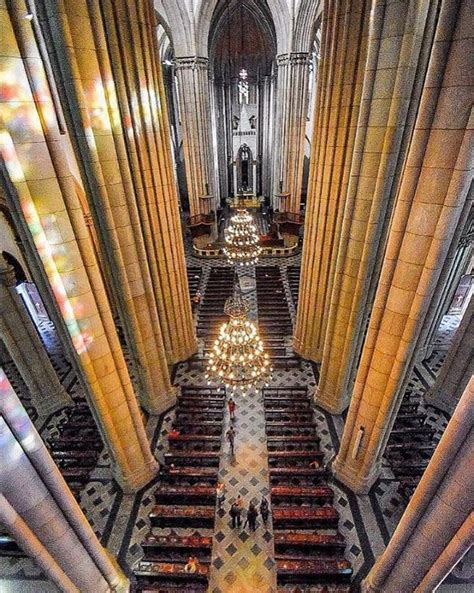 An Aerial View Of The Inside Of A Cathedral