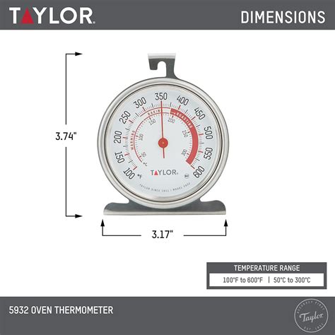 Taylor Precision Products 5924 Termómetro de cocina con esfera grande