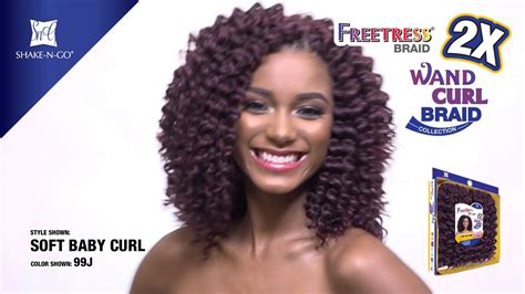 Shake N Go Freetress Braid X Wand Curl Braid Soft Baby Curl Youtube