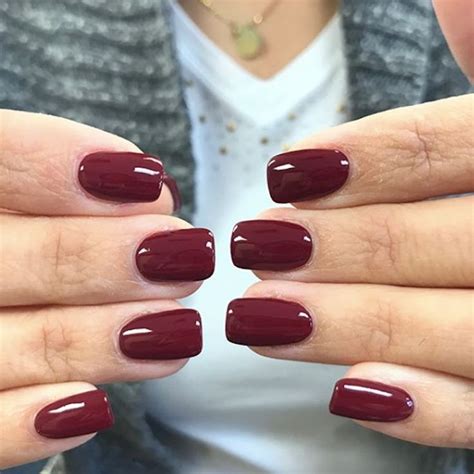 11 Dark Red Acrylic Manicures For When Youre Feeling Brave Gel Nails Nail Polish Colors