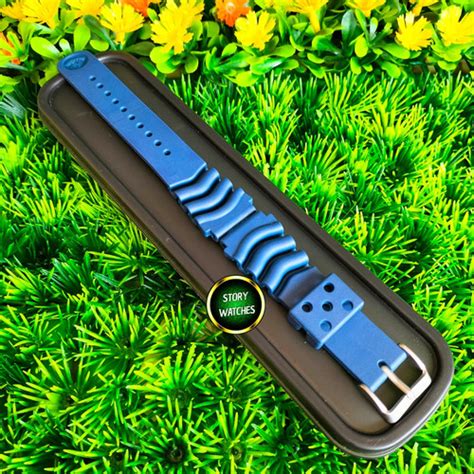 Jual Rubber Strap Karet Nylon Nato Canvas Tali Jam Seiko Am Blue Mm