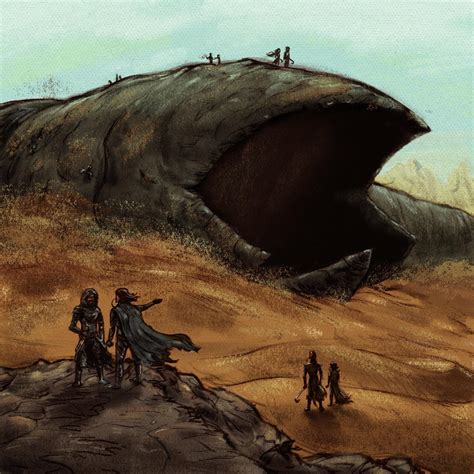 I drew the Fremen and a Sandworm : r/dune