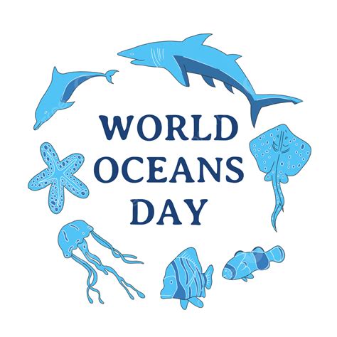 World Oceans Day White Transparent Artwork For World Oceans Day Sea