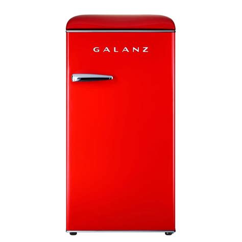 Galanz 33 Cu Ft Retro Mini Fridge Single Door In Hot Rod Red With