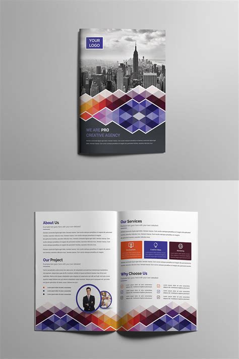 Creative Bi Fold Brochure Design Templates Entheosweb