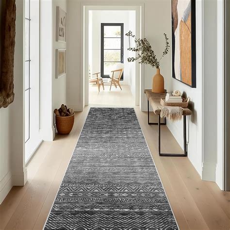 Amazon.com: Washable Runner Rug 2'6"x14' Moroccan - Non Slip Hallway ...