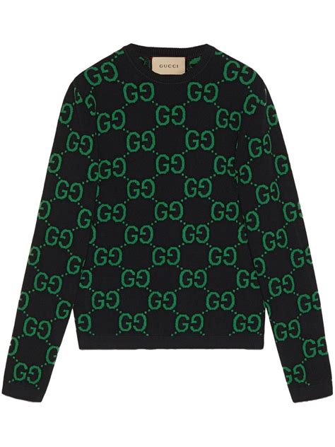 Gucci GG Damier Jacquard Wool Jumper Farfetch