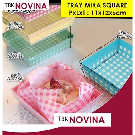 Jual Set Tray Kue Paper Tray Tutup Mika Cake Box Kotak Kue