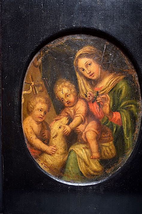 Proantic Vierge à l Enfant Jésus Saint Jean Baptis