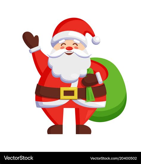 Santa claus and bag with gifts Royalty Free Vector Image