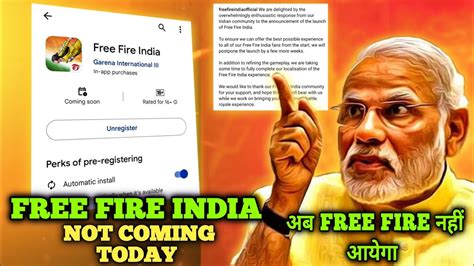 Free Fire India Not Coming Today 🥺 100 Real Updates With Proof 🙏 Garena Free Fire Youtube