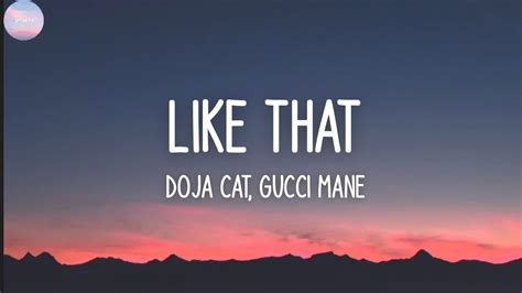 Doja Cat Gucci Mane Like That Lyrics Youtube