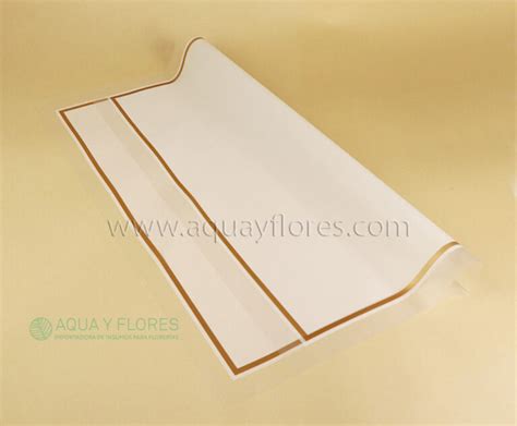 Papel Coreano Ahumado Borde Ancho Dorado Blanco 20 Uds 58x58 Cm Aqua