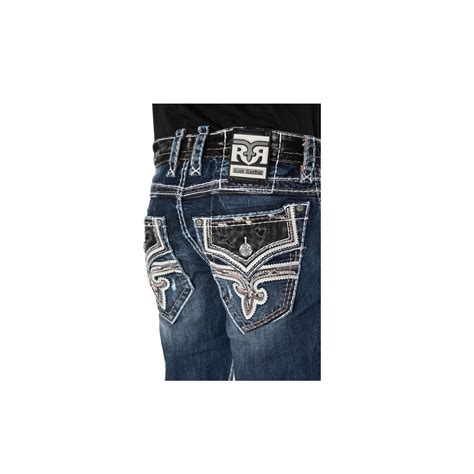 Rock Revival Mens Jared A200r Alt Straight Blue Jean Western Style