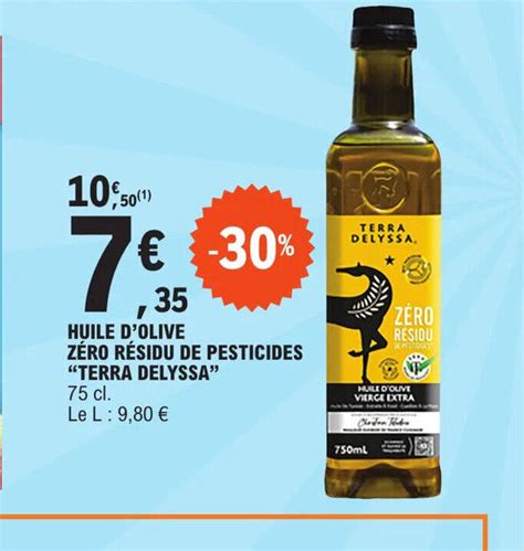 Promo HUILE D OLIVE ZÉRO RÉSIDU DE PESTICIDES chez E Leclerc