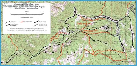 Mount Lemmon Hiking Map - TravelsFinders.Com