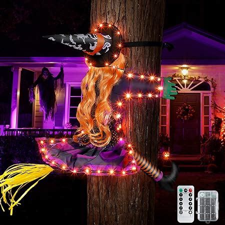 Amazon Meonum Crashing Witch Into Tree Halloween Decorations