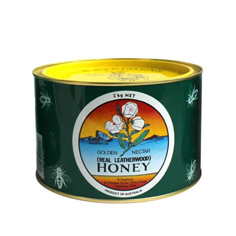 Golden Nectar Leatherwood Candied Honey Metal Can Honey Cube