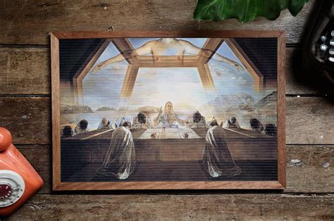 The Sacrament of the Last Supper, by Salvador Dali, Print Art Poster Framed, Large Canvas ...