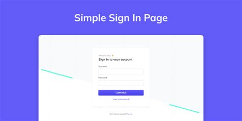 Simple Sign In Page Figma Community