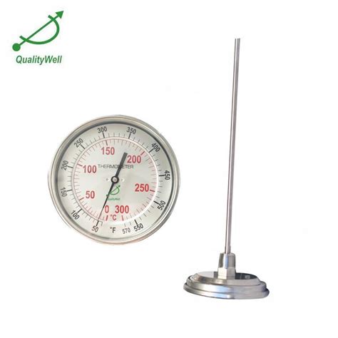 Qualitywell Industrial Bimetal Thermometer Face X Stem C