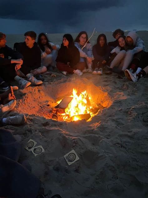 campfire on the beach