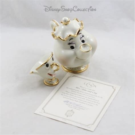 Figurine Mrs Samovar et Zip DISNEY LENOX La Belle et la bête 13 cm