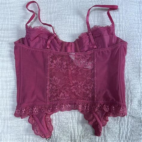 Pink Lace Corset From Glassons Size 8 M Worn Once Depop