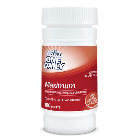 One Daily Maximum 100 Tablets 21st Century HealthCare Inc