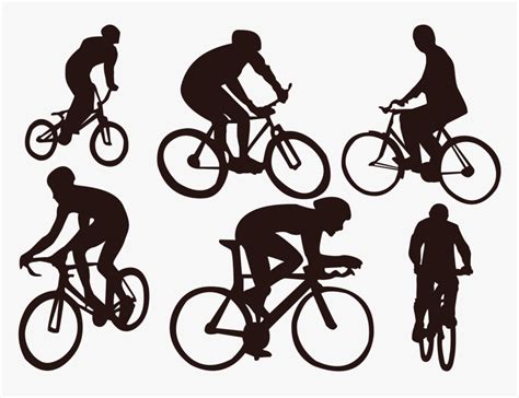 Cycling Bicycle Silhouette Sport Bike Rider Vector Free Download Hd