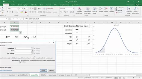 Funciones Estadísticas Excel Distribución Normal Youtube