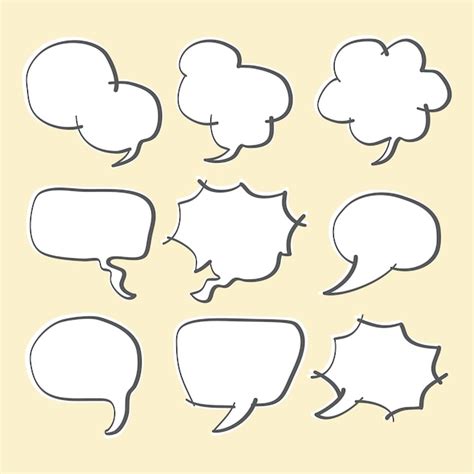 Premium Vector Hand Drawn Speech Bubble Collection