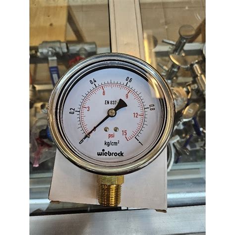 Jual Manometer Pressure Gauge Raket Stainless 4 Inch 1 Bar Kg 15