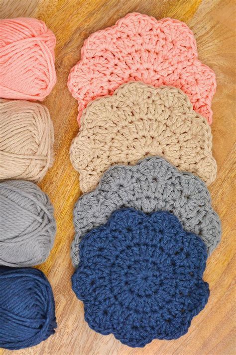 Easy Crochet Coasters In Crochet Coaster Pattern Beginner