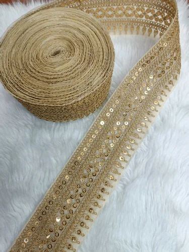 Golden Zari Work Lace Border For Garments Width Inch At Rs