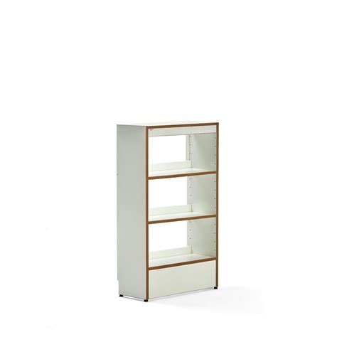 Library bookshelves STORY, basic, single-sided, 1280x747x305 mm, 3 ...