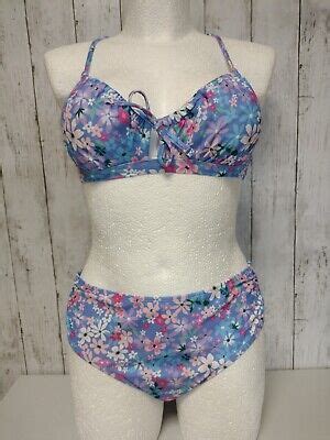 Damen Bikini Set Cupshe Flieder Blumenmuster Bunt Gr E M Ebay