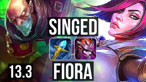 SINGED Vs FIORA TOP Rank 1 Singed 3 9M Mastery 1600 Games 3 1 6