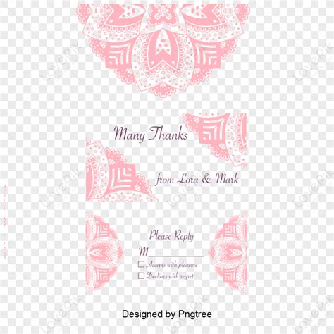 Romantic Wedding Invitation Pink Pattern Background Graphic Floral Png