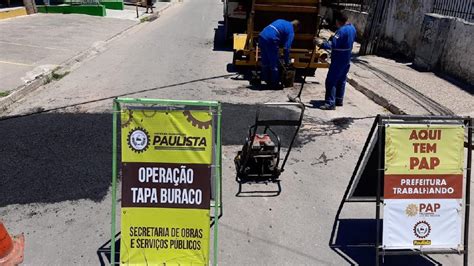 Janga E Nobre Recebem Opera O Tapa Buracos Da Prefeitura Do Paulista