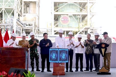 Resmikan Ekspansi PT Smelting Gresik Presiden Tekankan Nilai Tambah