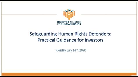 Webinar Safeguarding Human Rights Defenders Youtube