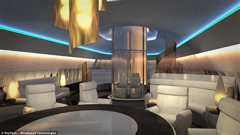 Planes Designed With A Glass Skydeck Seating Area On Top Of Aircraft Daily Mail Online