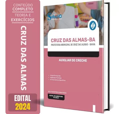 Apostila Prefeitura Cruz Das Almas Ba Auxiliar Creche Mercadolivre