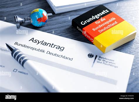 Asylum Application Symbolic Photo Asylantrag Symbolfoto Stock Photo